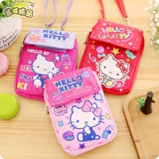 Hello kitty điện thoại di động túi dễ thương phim hoạt hình Hàn Quốc dây treo cổ phụ nữ túi nhỏ đồng xu ví túi chính - Túi điện thoại