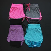 Nữ mùa hè đôi marathon quần short chống ánh sáng mềm quần short chạy quần short thể thao