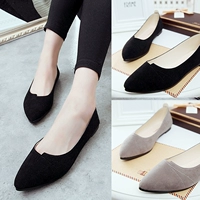 Mới của Hàn Quốc phiên bản của mùa hè nông miệng peas giày thấp để giúp các bộ nhọn của bàn chân làm việc giày phẳng giản dị giày thường của phụ nữ giày the thao nữ hàn quốc