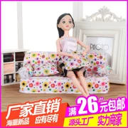 Dress Up Doll House Set Hộp quà tặng Phụ kiện Đồ chơi trẻ em Barbie Barbie Sofa vải Sofa