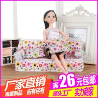 Dress Up Doll House Set Hộp quà tặng Phụ kiện Đồ chơi trẻ em Barbie Barbie Sofa vải Sofa búp bê anime