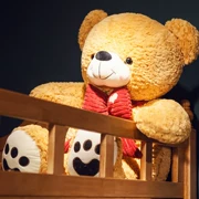 Sang trọng gấu bông lớn trâu sang trọng vải đồ chơi bé áo len tăng nhung gấu bông con búp bê lớn ôm gấu