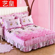 Khăn trải giường bằng vải bông trải giường đơn mảnh cotton cộng với ga trải giường bằng vải trải giường dày 1,5m1,8 m 2.0 phiên bản tiếng Hàn của ga trải giường