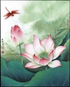 Tô Châu thêu DIY entry bộ mới bắt đầu Xiaoming sen dragonfly bức tranh sơn lõi 32 * 40 mới làm quen tranh thêu - Bộ dụng cụ thêu