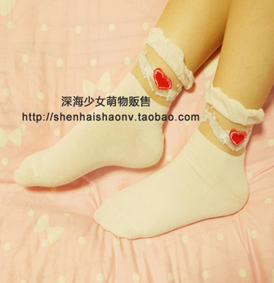 taobao agent 10 double free shipping] Japanese single super soft girl loving wings beautiful wings, big recommendation, big recommended lace glass wool socks