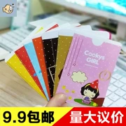 Hàn quốc phiên bản của dễ thương creative girl thẻ set bus IC card holder gói thẻ ngân hàng hai mặt 2 thẻ Hàn Quốc biscuit cô gái