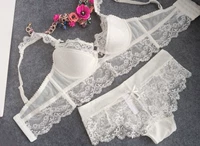 Đặc biệt hàng ngày D Cup Châu Âu và Châu Mỹ Cup mỏng Điều chỉnh Sexy White Lace Sexy Ladies Đồ lót Kích thước lớn Áo ngực áo ngực học sinh