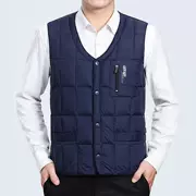 Mùa thu đông xuống áo vest nam nam trung niên mặc vest béo bên ngoài mặc áo bố trung niên cỡ lớn