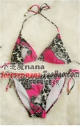 Bộ bikini màu hồng da báo - Bikinis