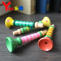 Trẻ em bằng gỗ của đồ chơi giáo dục âm nhạc trumpet nhỏ tiếng còi thổi Orff cụ đầy màu sắc đồ chơi vui vẻ vương quốc đồ chơi