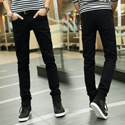 JEANS jeans mùa thu nam triều nam quần tây giản dị thẳng chân quần nam quần đen - Quần jean
