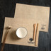 Nhật bản phong cách nghệ thuật cách nhiệt placemat vải hình chữ nhật bảng mat trái cây bát pad bảng vải món ăn mat coaster bông bộ đồ ăn mat Khăn trải bàn