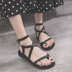 Retro toe hollow dép La Mã dày có đế dép hở ngón nữ Hàn Quốc phiên bản của mùa hè từ mới khóa dây đeo cổ tay giày của phụ nữ Sandal