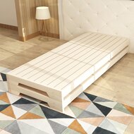Khung cấu trúc 1 meter log 1.5 Tỉnh Giang Tô 1.8 mét gỗ thông giường đôi đơn giản phòng ngủ ngắn lớp