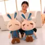 Nguyên fluffy thỏ đồ chơi búp bê thỏ búp bê gối màu xanh đậm sang trọng vải đồ chơi cô gái rượu vang đỏ cửa hàng đồ chơi trẻ em gần đây