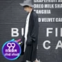 Allgender 2018 mới mùa xuân áo gió trên đầu gối Hàn Quốc phiên bản của nam giới và phụ nữ với cùng một đoạn phần dài phần mỏng Chang Xiaohui áo gió đen