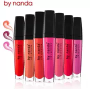 By nanda rose town nhuộm son bóng son bóng mờ son môi giữ ẩm trang điểm nude không thấm nước - Son bóng / Liquid Rouge