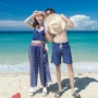 Cặp đôi đồ bơi phù hợp với bikini ba mảnh áo tắm nữ bảo thủ che bụng đi biển mùa xuân nóng bỏng áo tắm 	đồ đôi đi biển cho mẹ và bé trai