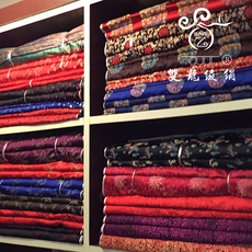 Узорчатый шёлк 【双龙】正品厂方直销【宋锦】书法文字织锦缎锦盒包装盒装裱材料