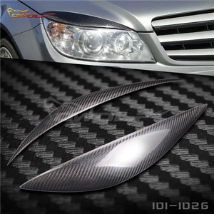 Подходит для фар Mercedes-Benz C-Class C180 C200 C260 C300 W204 AMG C63 C74 из углеродного волокна.