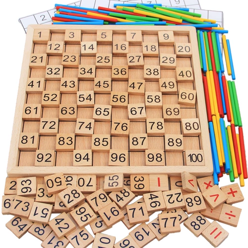 Интеллектуальная деревянная детская игрушка для детского сада, учебные пособия Монтессори, цифровые счетные палочки, интеллектуальное развитие, раннее развитие, китайские иероглифы