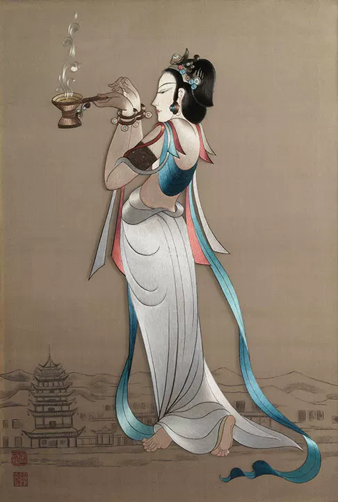 [苏绣刺绣手工DIY套件初学材料自绣仕女图人物客厅挂画送教程苏州]