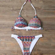 Áo tắm mới 2018 áo tắm in hình bikini châu Âu và Mỹ