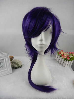 taobao agent Bo Yingqi Saito COS Knight Kimono Version Purple Black Anti -Warm+50cm Ponyta COSPLAY wig