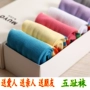 6 đôi hộp quà tặng, vớ năm ngón chân nữ, vớ ngón tay màu rắn dễ thương, cotton nữ, vớ chống ngón chân vớ dài