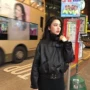 SIXONE Harajuku áo khoác nữ mùa đông 2017 mới của Hàn Quốc phiên bản của ngắn Slim đẹp trai áo khoác hoang dã Hồng Kông bf da áo da cao cấp