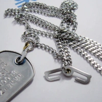 Армия американской мировой войны идентификация бренда U -типа ожерелье из нержавеющей стали Card Card Big Bing Связанная сеть коллекция Bozi Old Chain