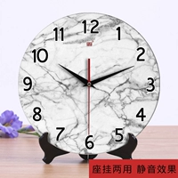 Современная мраморная глина, часы, китайский стиль, простой и элегантный дизайн