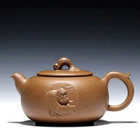 Zisha nồi Qing phần bùn handmade thạc sĩ Jiang Jianjun đích thực Dharma nổi Phật Giáo ấm trà bộ trà lớn 410c ấm trà đất