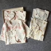 Bộ đồ kimono cotton cho bé sơ sinh với hai bộ quần áo mùa xuân và mùa thu cho bé Bộ quà tặng bé 0-6 tháng