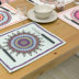Gió quốc gia cotton linen nghệ thuật phương tây nơi mat cách nhiệt pad bữa ăn coaster bảng mat pad pad trà pad nhỏ bìa khăn bìa tùy chỉnh Khăn trải bàn