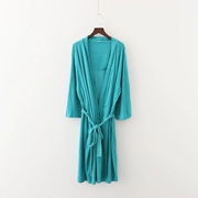2018 new home robe thoải mái lỏng giản dị màu rắn đơn giản hàng ngày đồ ngủ