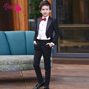 Bộ đồ bé trai phù hợp với bộ tuxedo đen 2018 cho bé gái mùa thu đông mới