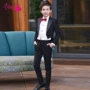 Bộ đồ bé trai phù hợp với bộ tuxedo đen 2018 cho bé gái mùa thu đông mới váy dự tiệc trẻ em cao cấp