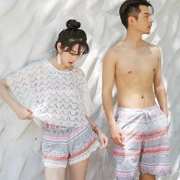 Cặp đôi cao cấp Hàn Quốc đồ bơi chia tay boxer bikini bốn mảnh nước hoa nhỏ bảo thủ ngực nhỏ tụ tập áo tắm phụ nữ - Vài đồ bơi