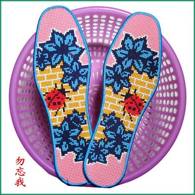包邮针孔十字绣印花六层纯棉布几何花纹满绣手工绣花鞋垫结婚嫁妆