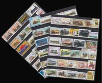 100 иностранных маркеров поезда не повторяют большие специальные почтовые посты.