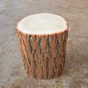 Gỗ khối gỗ rắn phân gốc rễ khắc phân cơ sở bàn cà phê tấm lớn với phân tròn gỗ phân rắn đồ gỗ tròn - Các món ăn khao khát gốc