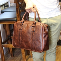 Сумка через плечо, сумка на одно плечо, ноутбук, Гонконг, из натуральной кожи, бизнес-версия, в корейском стиле