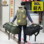 90L lớn canvas mạnh mẽ ngoài trời đi bộ đường dài du lịch ba lô nam làm việc chăn vai hành lý du lịch lớn ba lô