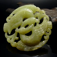 Гу Джад Лао Джейд Коллекция Хитиана Ю Лао Хуангю с резной резной резной шеей лебедей в династиях Ляонинг и Джин