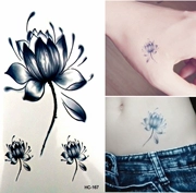 8 cơ thể chống thấm nước sơn watermark sticker flower hình ảnh lớn lotus tattoo sticker HC-167