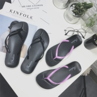 Flip-flop nữ mùa hè trượt sinh viên Hàn Quốc phiên bản của giày chân giản dị màu sắc hoang dã dép và dép đi trong nhà giày bãi biển phẳng dép champion