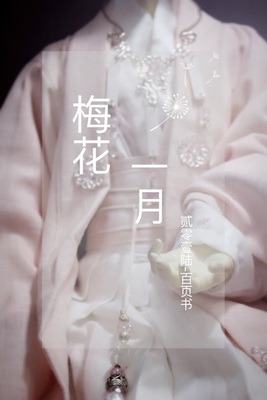 taobao agent [January Plum Blossom] [Hundred Pages Books] BJD costume baby clothes uncle pink white ancient style [out]