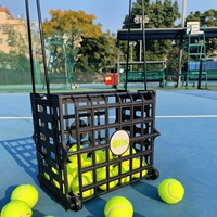 Теннисная корзина с гнилой теннисной рамкой ~ собирать мяч для пикапа теннисный сборщик бог