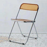 Прозрачный стул коричневый